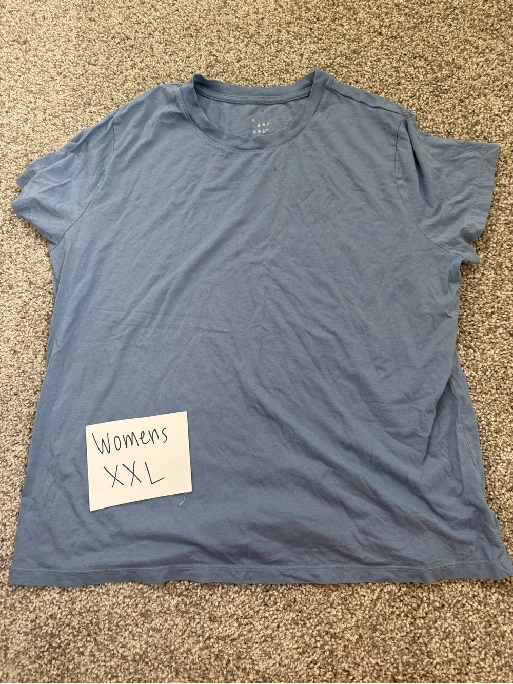 a new day Light Blue Crew Neck Short Sleeve Tee